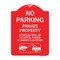 Signmission No Parking Private Property Vehicles Ticketed Towed Owners Expense Alum, 24" L, 18" H, RW-1824-23798 A-DES-RW-1824-23798 - alternate 1